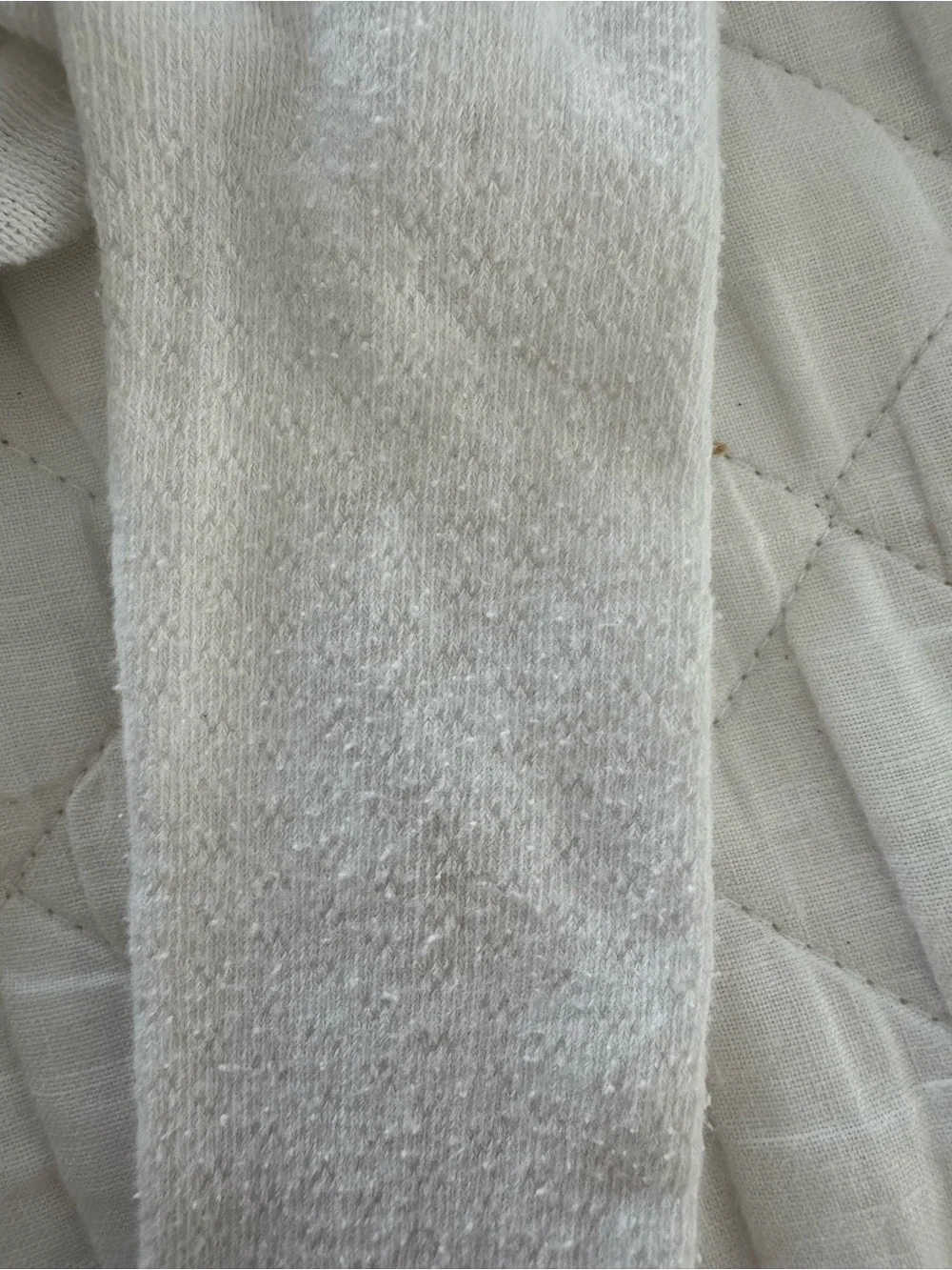White Cotton Blend Baby Tights - White